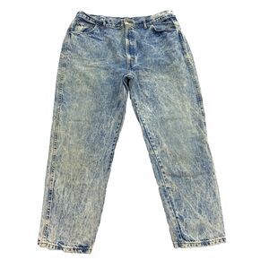 Vintage 1990s Chic Acid Wash Tapered Leg Jeans Size 24 W Womens Light Denim Plus